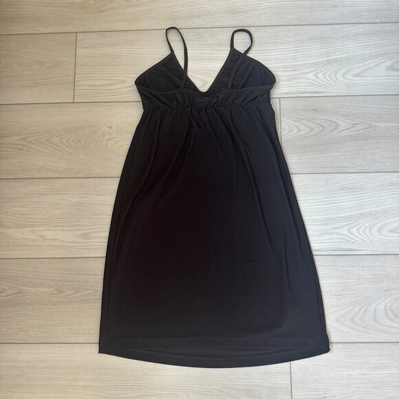 Y2K espresso brown bustier cami v-neck dress small - Picture 2 of 3